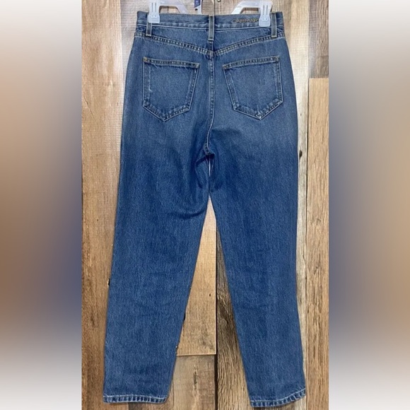 Carmar Floral Embroidered Distressed Jeans Blue Size 26 - Picture 4 of 6